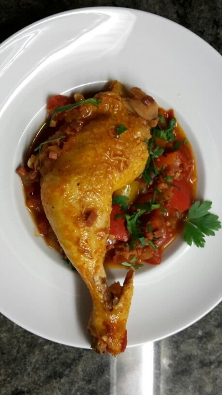 Poulet basquaise mit ganz viel Paprika-Gemüse