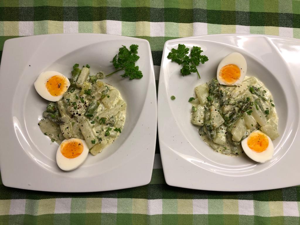 Ragout von grünem Spargel und Kohlrabi – mit Kerbel und Eiern – Kochen ...