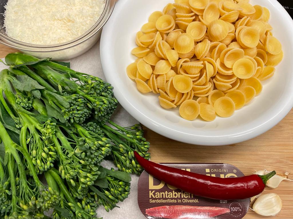 Zutaten für Orechiette mit Cime di Rapa